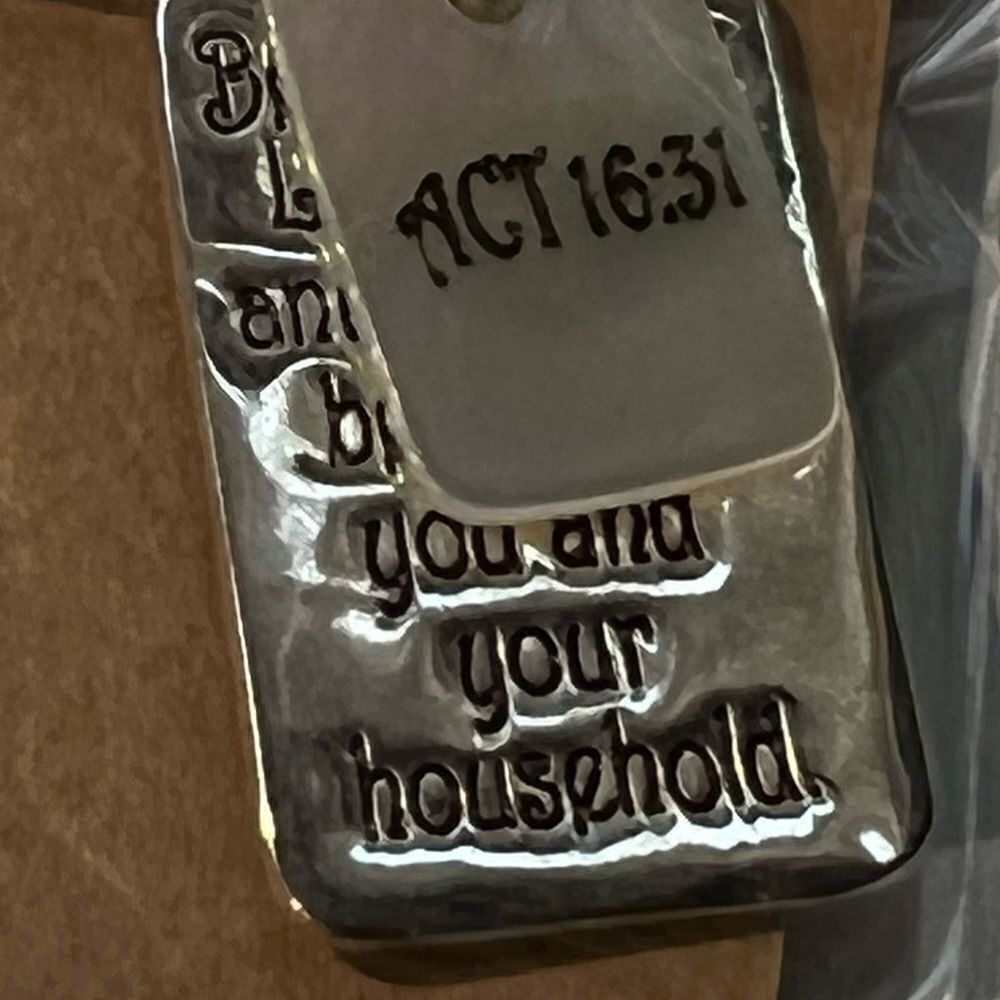 Bundle 3 for $15 Act 16:31 Bible Quote Necklace